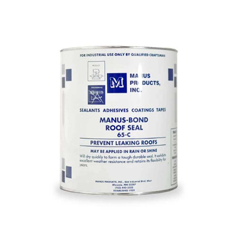 Application of Manus-Bond 65-C on surfaces like wood and aluminum demonstrates its quick-drying, durable, and flexible sealing properties.
